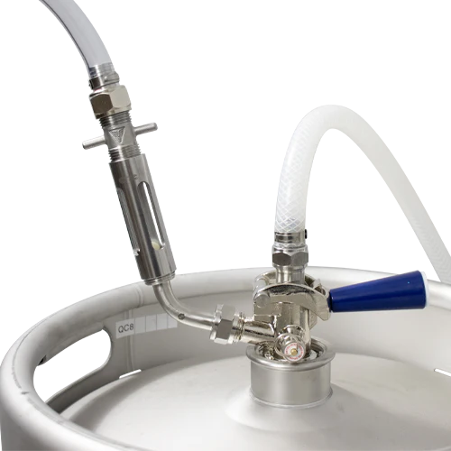 MB® Manual Keg Filler | 4 Station | 1.5" T.C. Connections | Welded Stainless Steel Folding Stand | Optional Keg Filling FOBs - Image 2
