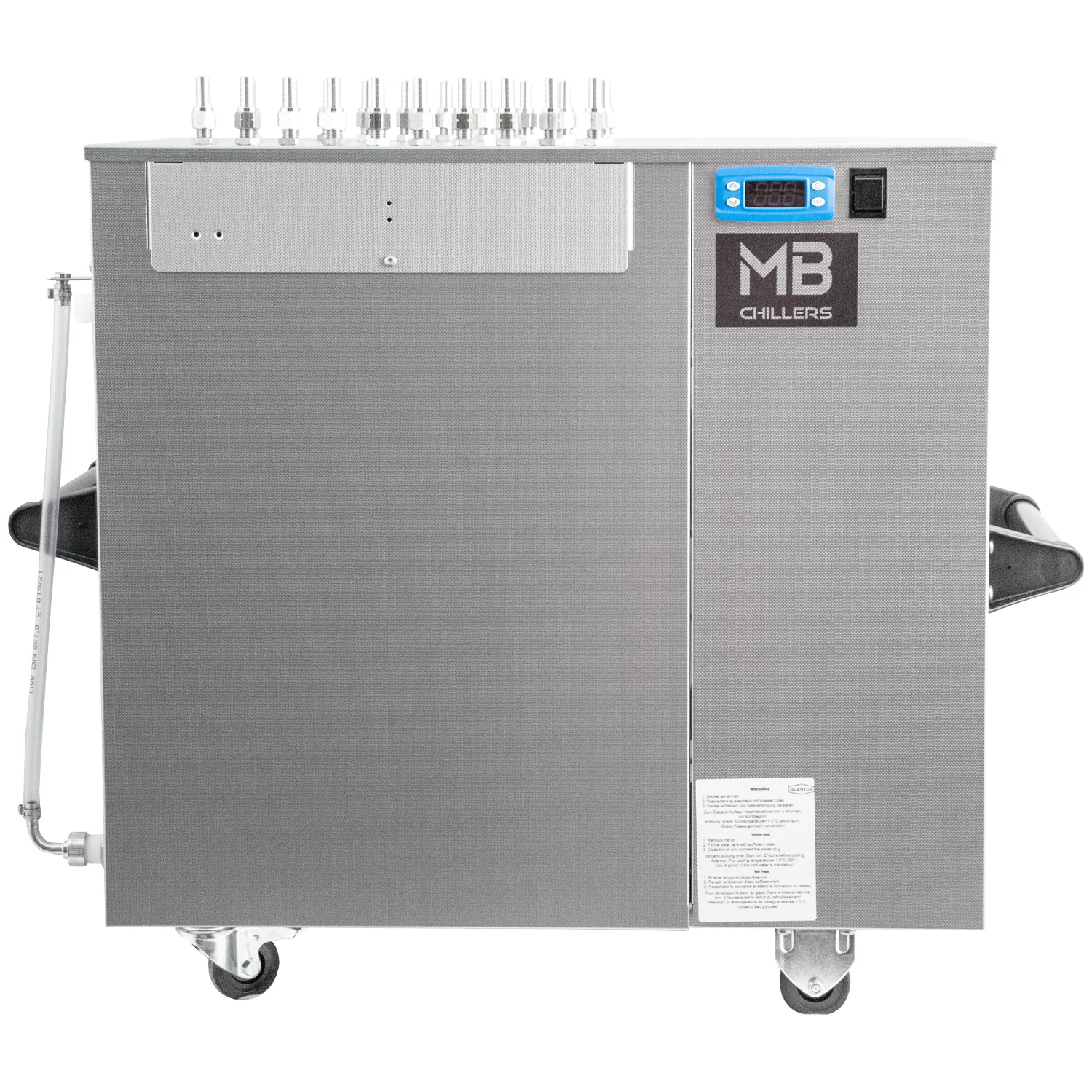 MB® MiniChilly | Multi-Tank Glycol Chiller | Bulkhead Sets for 10 Fermenters | Digital Temp Control | Rolling Casters | Stainless Steel Enclosure | 1.2 HP