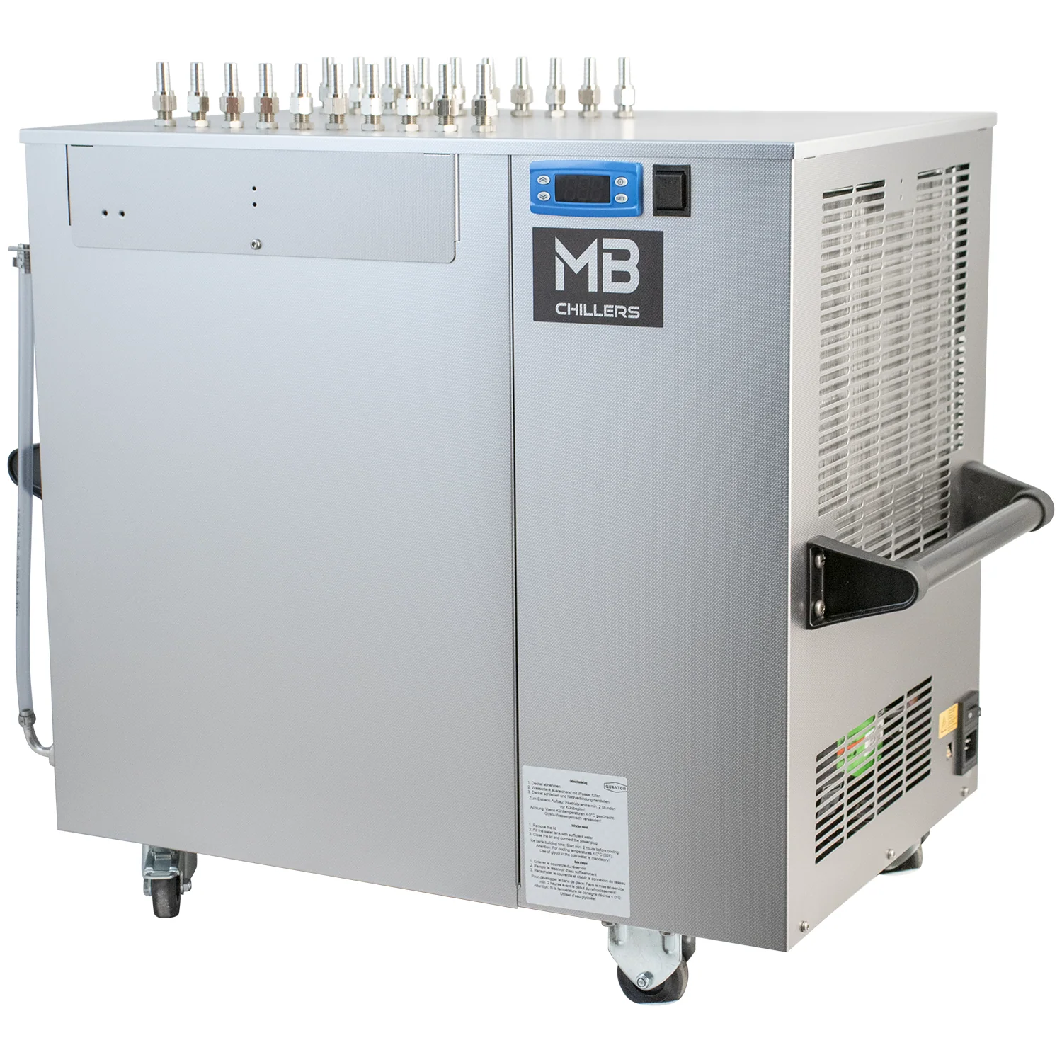 MB® MiniChilly | Multi-Tank Glycol Chiller | Bulkhead Sets for 10 Fermenters | Digital Temp Control | Rolling Casters | Stainless Steel Enclosure | 1.2 HP - Image 2