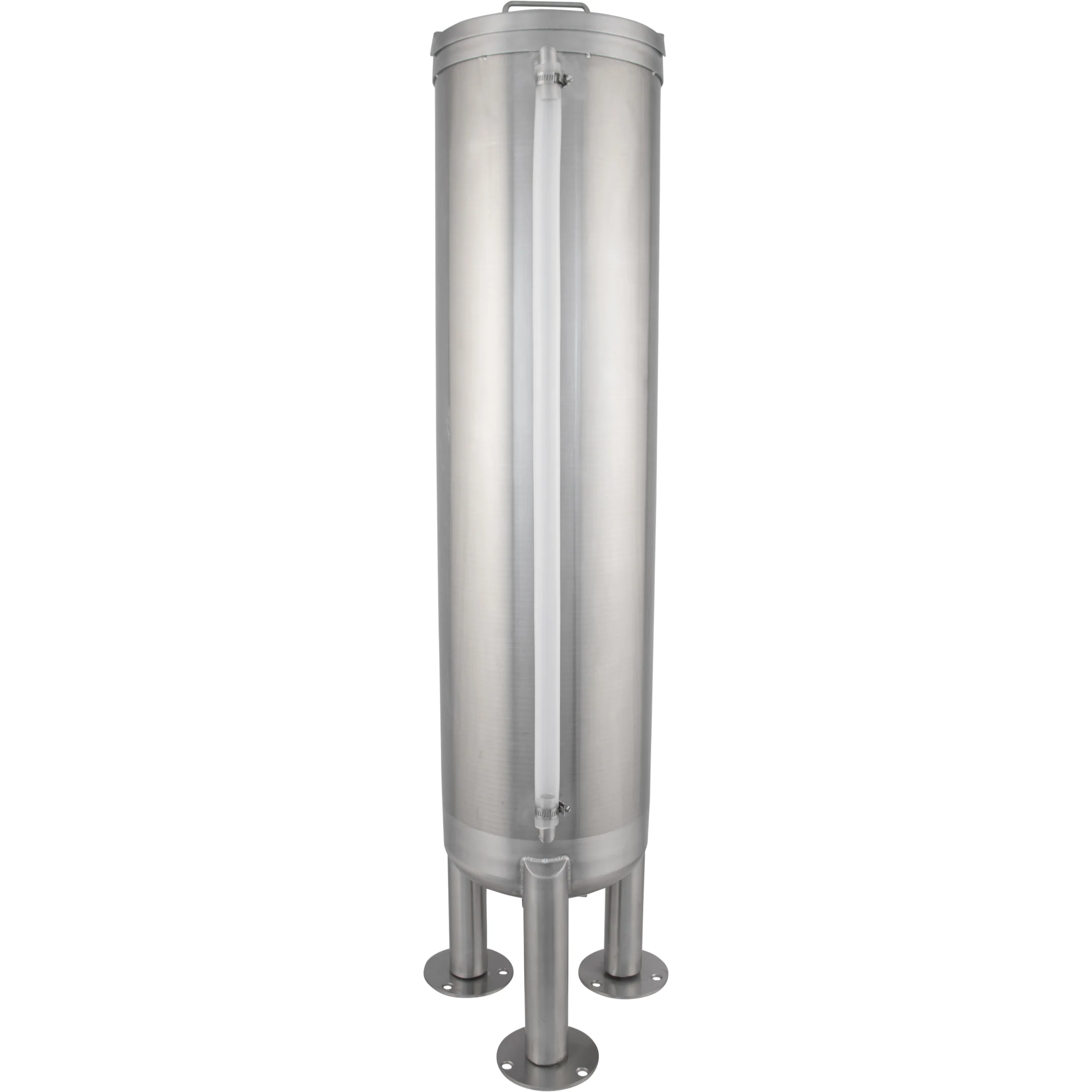 MB® Wort Grant Tank | 1.5" T.C. Sanitary Ports | Sight Gauge | Dish Bottom | Stainless Steel | 40L | 10.5G - Image 2