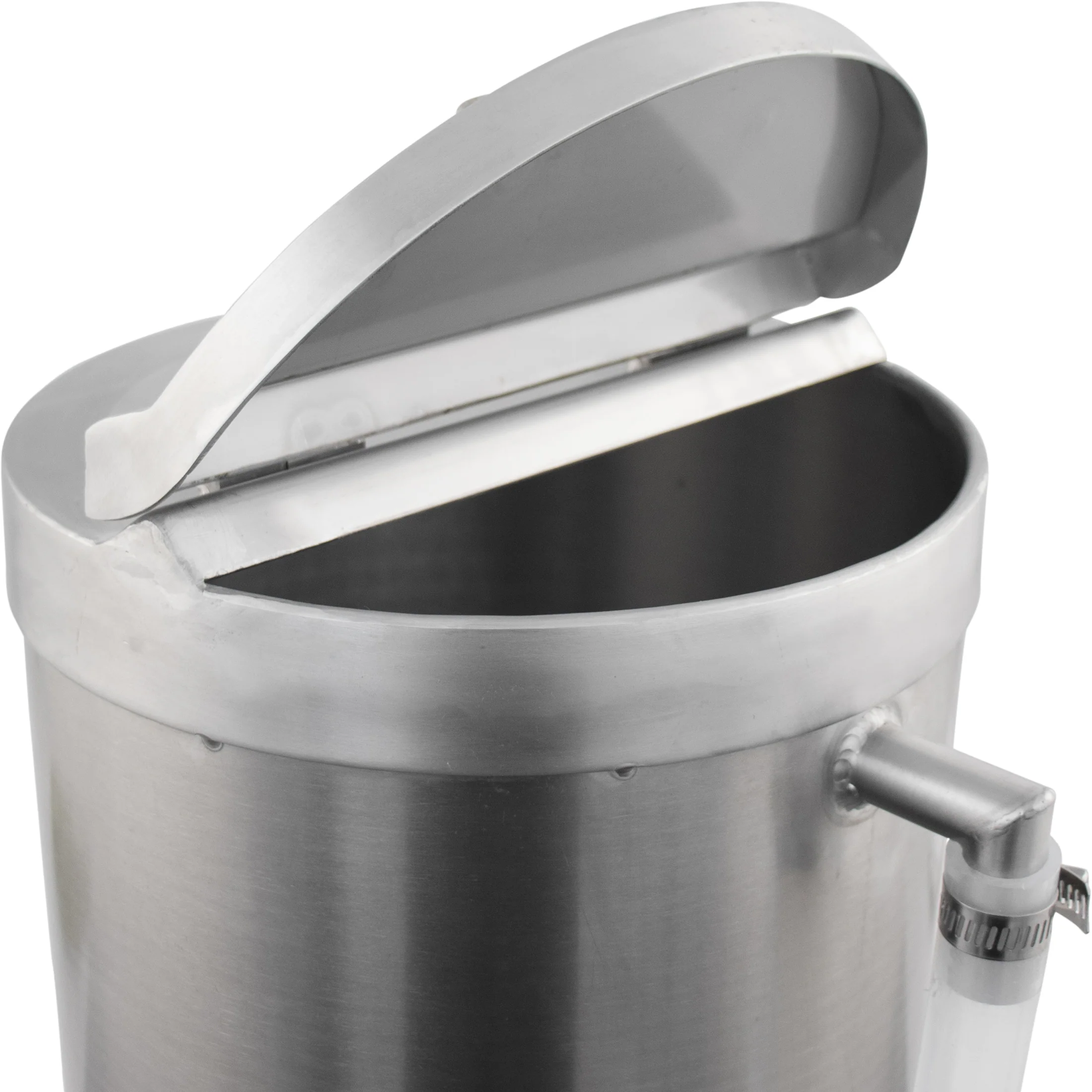 MB® Wort Grant Tank | 1.5" T.C. Sanitary Ports | Sight Gauge | Dish Bottom | Stainless Steel | 40L | 10.5G - Image 4