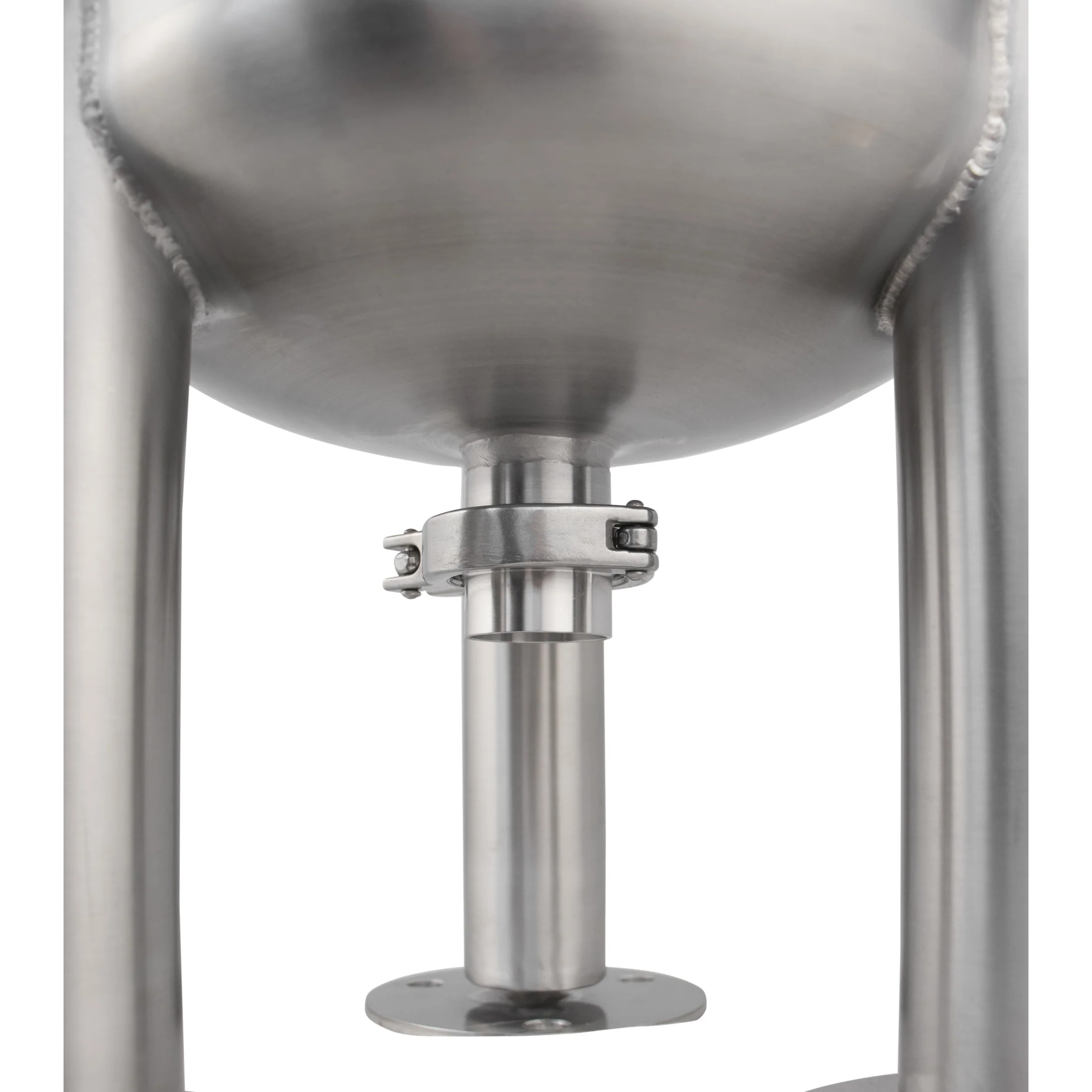 MB® Wort Grant Tank | 1.5" T.C. Sanitary Ports | Sight Gauge | Dish Bottom | Stainless Steel | 40L | 10.5G - Image 9