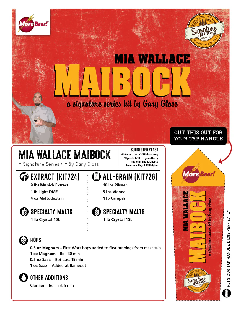 Mia Wallace Maibock by Gary Glass | 5 Gallon Beer Recipe Kit | Liquid Malt Extract - Image 4