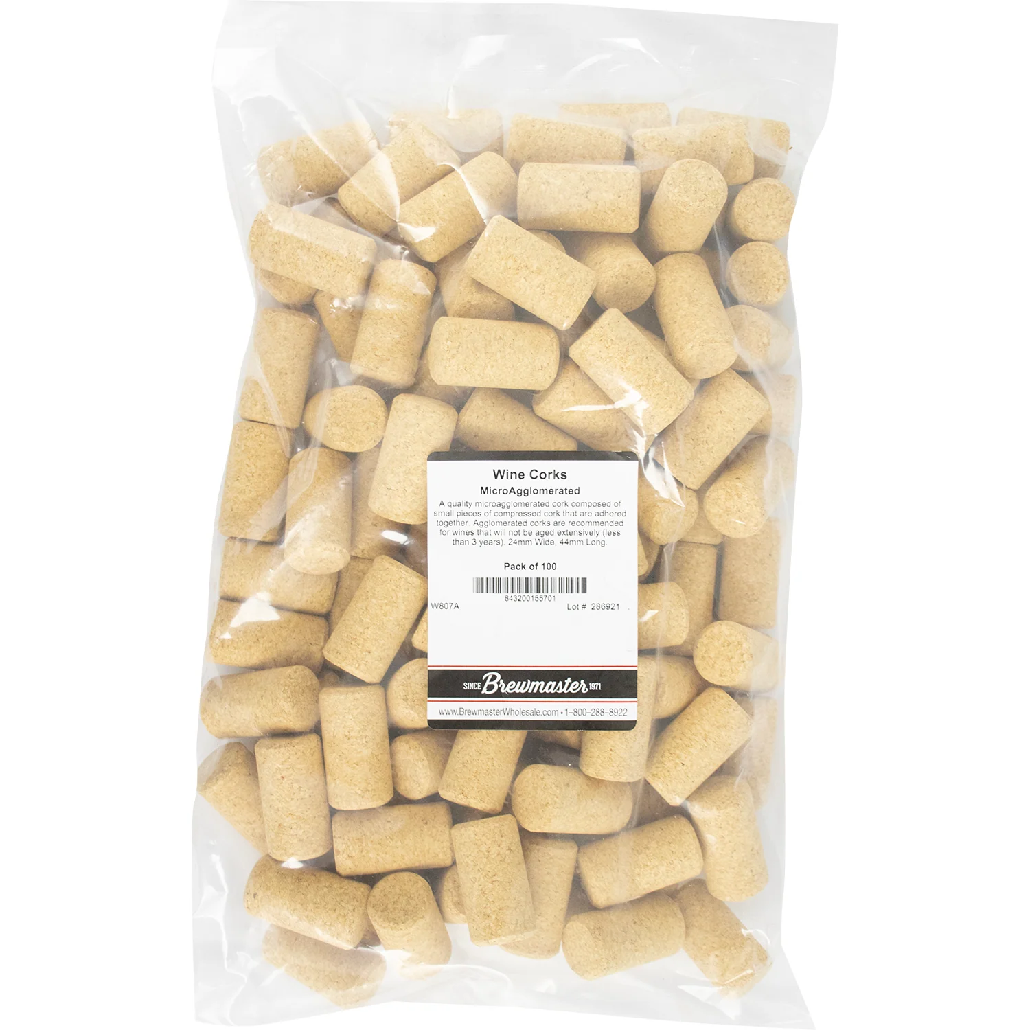 Microagglomerated Wine Corks | Molinas EasyCork® | TCA Free | Compressed Natural Cork | #9 x 1.75" | 24mm x 44mm - Image 6
