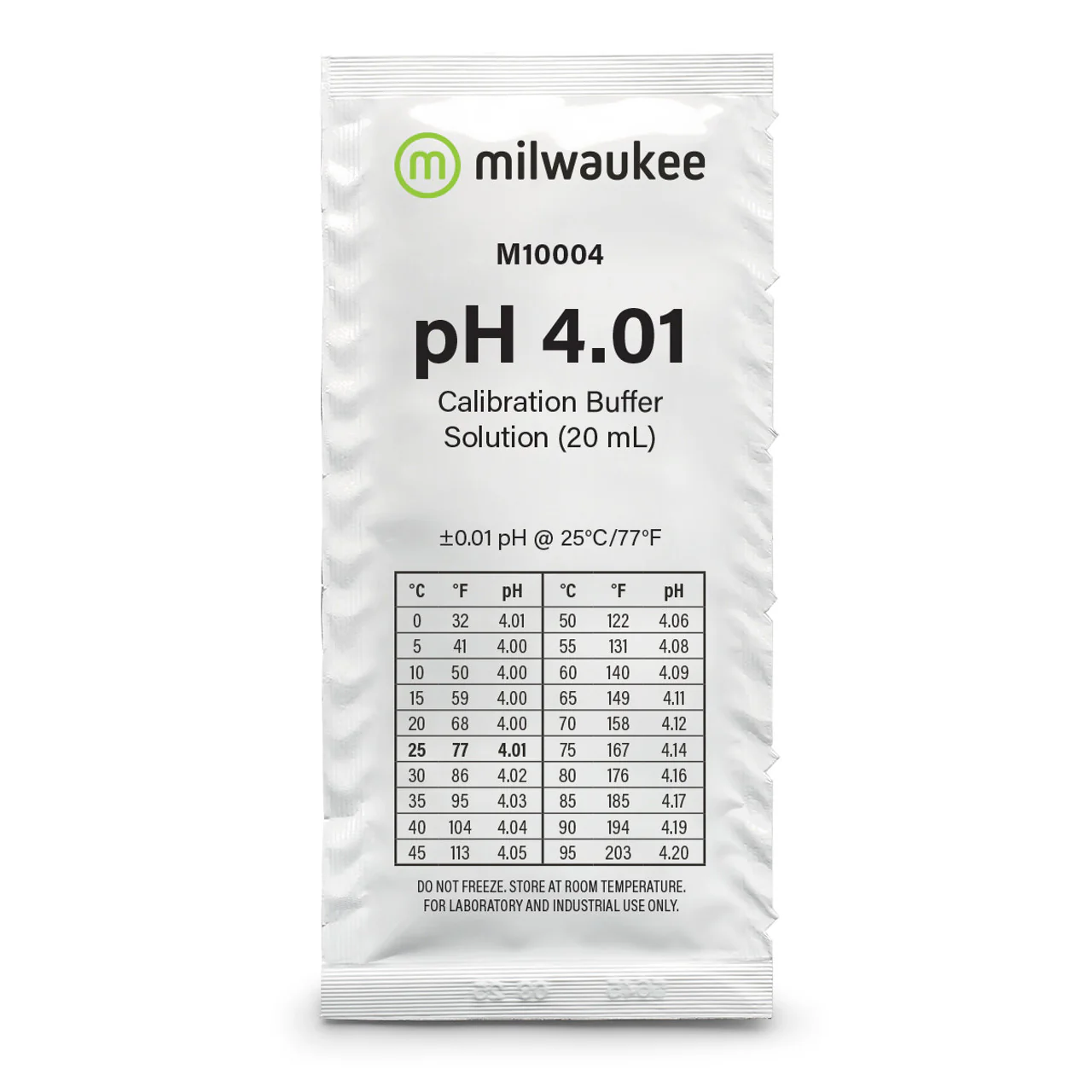 Milwaukee M10004B pH 4.01 Calibration Solution Sachets (25)