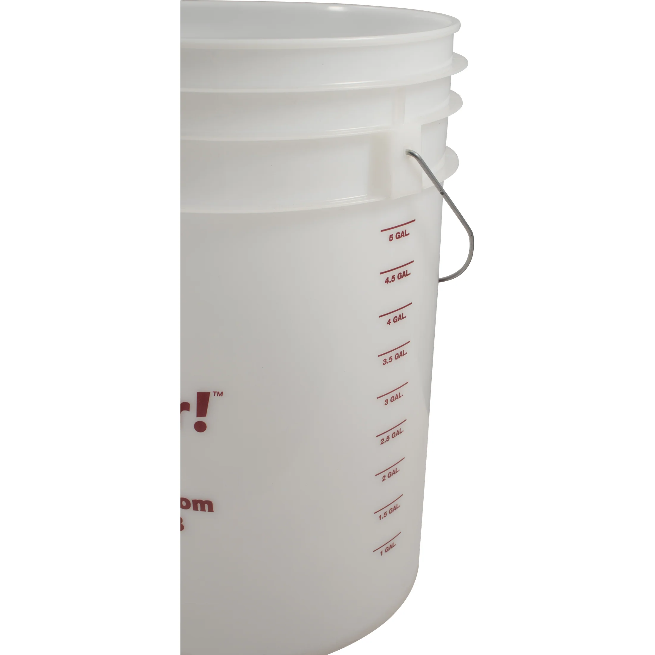 6.5 Gallon Food-Grade Fermenter Bucket with Volume Markers - Image 3