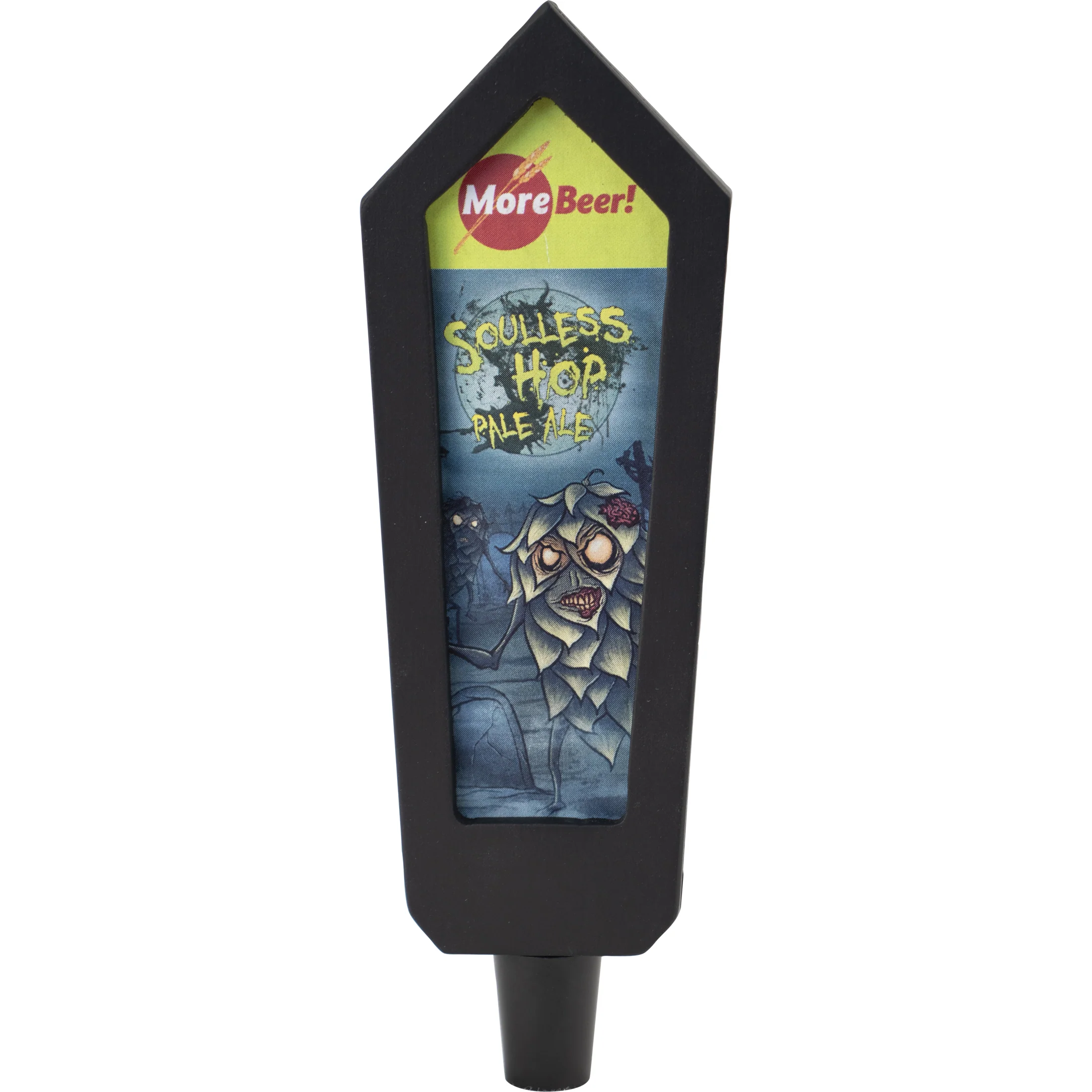 MoreBeer!® Tap Handle for Recipe Kits | Beer Faucet Handle | Chalkboard Insert | Black