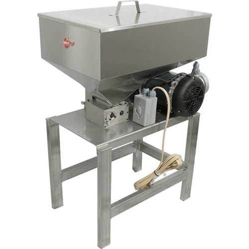 MoreBeer!® UltiMill | The Ultimate Grain Mill | 15 lbs/min | Fully Adjustable Hardened Steel Rollers | 60 lb Hopper Capacity | Wired On/Off Switch | 1/3 HP | Stainless Steel Stand & Mill Body