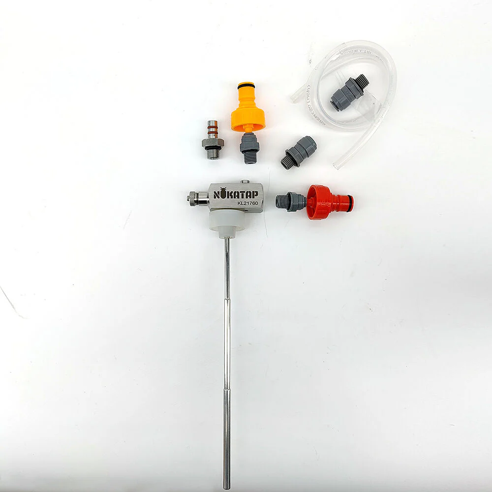 Nukatap® Counter Pressure Bottle Filler | Oxygen Purge Button | Telescopic Filling Stem | Slide-in-Faucet Design | Adapter for Direct Keg Connection | 8 mm Duotight - Image 4