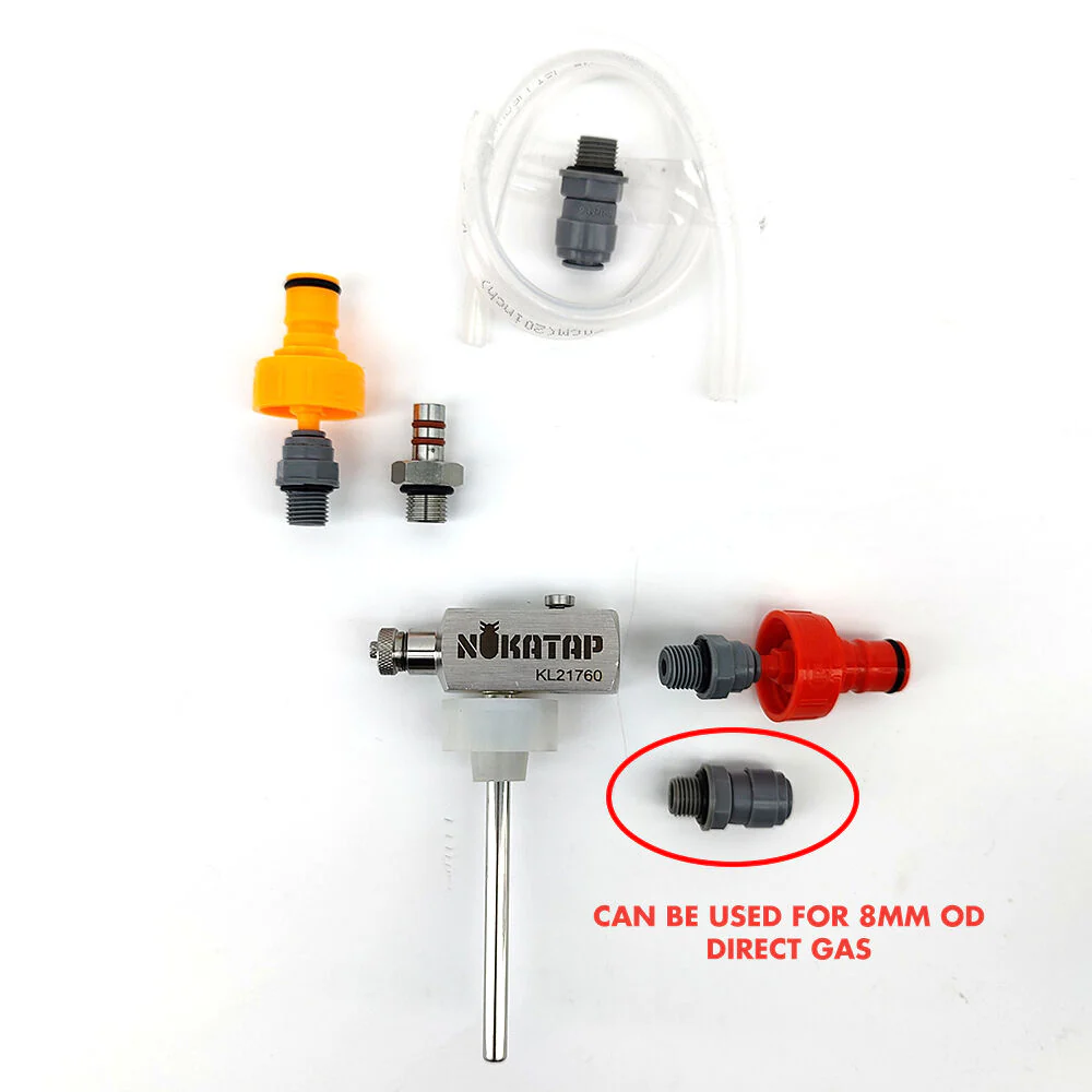 Nukatap® Counter Pressure Bottle Filler | Oxygen Purge Button | Telescopic Filling Stem | Slide-in-Faucet Design | Adapter for Direct Keg Connection | 8 mm Duotight - Image 6