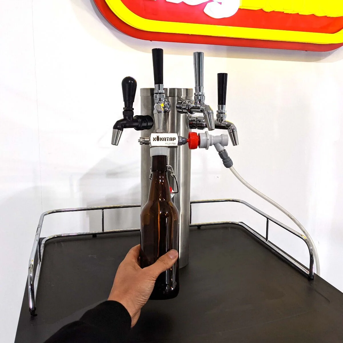Nukatap® Counter Pressure Bottle Filler | Oxygen Purge Button | Telescopic Filling Stem | Slide-in-Faucet Design | Adapter for Direct Keg Connection | 8 mm Duotight - Image 9