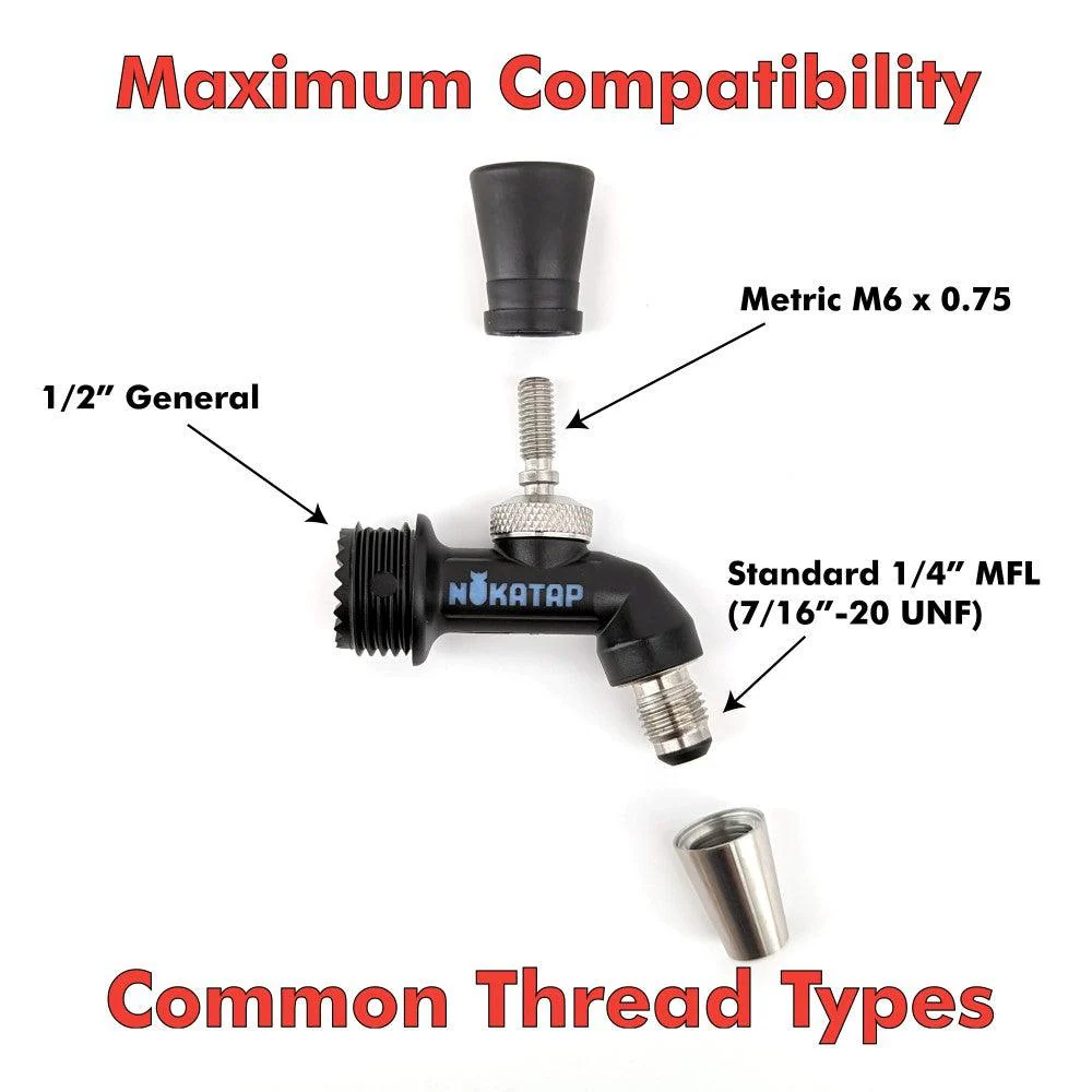 NukaTap® Mini Beer Faucet | Matte Black | Forward Sealing - Image 2