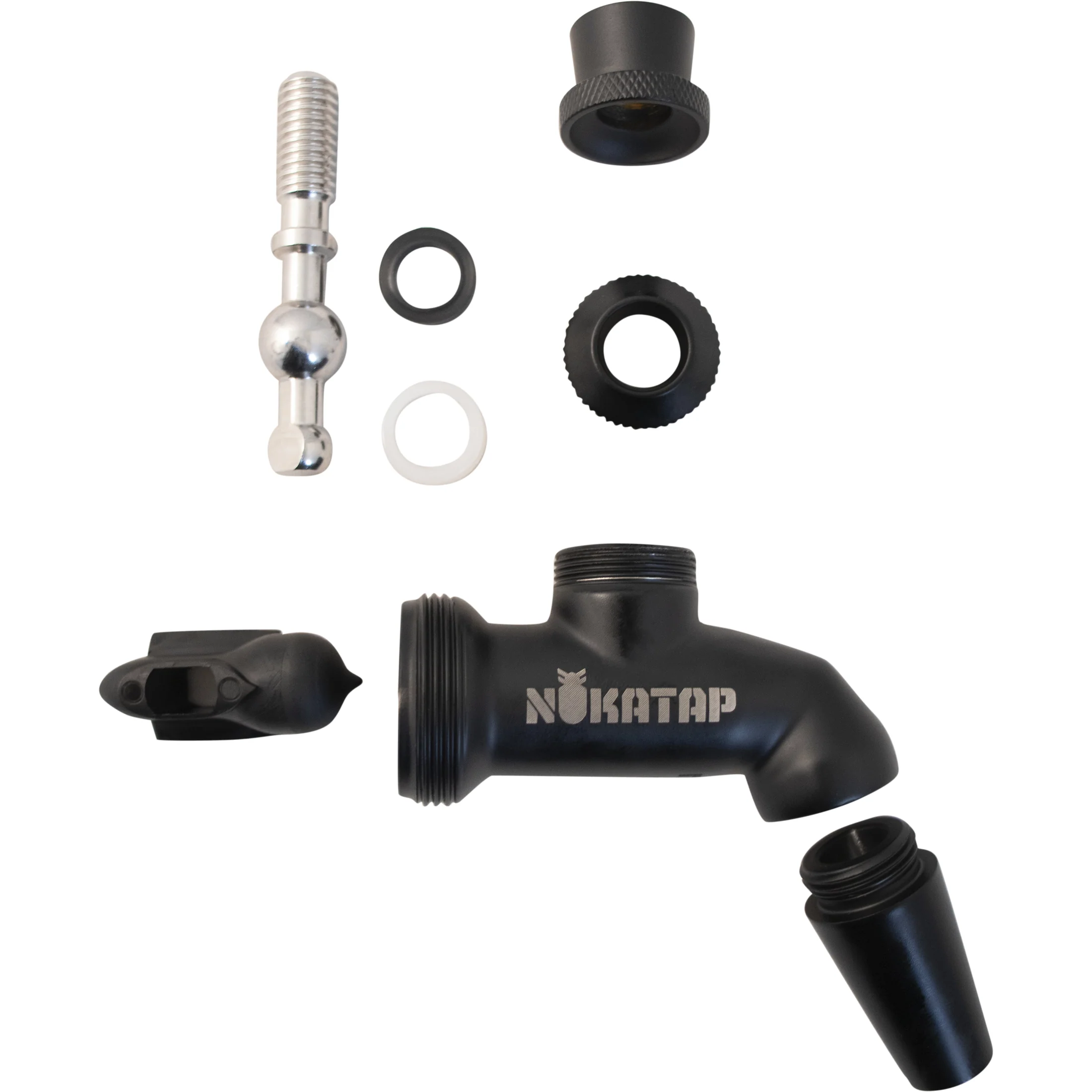 NukaTap® Stainless Steel Beer Faucet | Matte Black Finish | Punisher Edition | Forward Sealing - Image 3