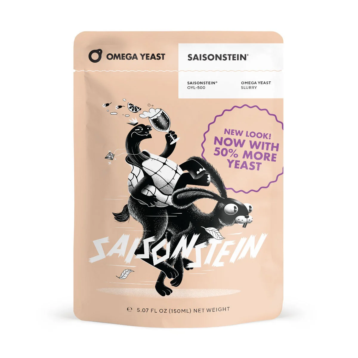 Omega Yeast | OYL-500 Saisonstein® | Beer Yeast | Double Pitch | 225 Billion Cells