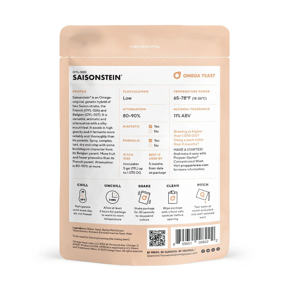 Omega Yeast | OYL-500 Saisonstein® | Beer Yeast | Double Pitch | 225 Billion Cells - Image 2