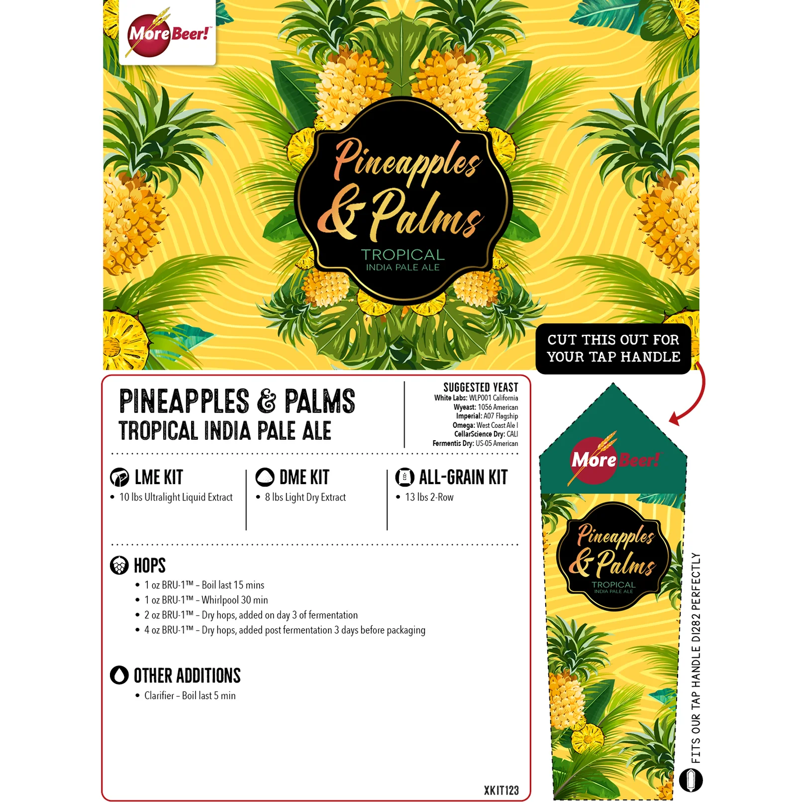 Pineapples & Palms Tropical IPA | 5 Gallon Beer Recipe Kit | All-Grain - Image 3