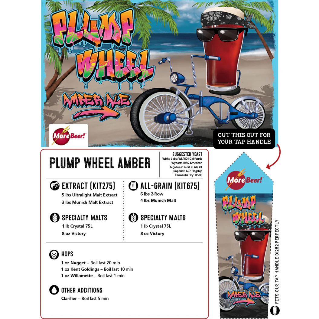 Plump Wheel Amber Ale | New Belgium Fat Tire® Clone | 5 Gallon Beer Recipe Kit | All-Grain - Image 3