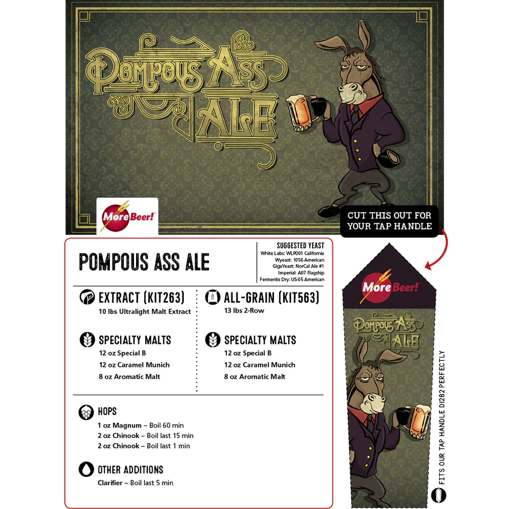 Pompous Ass Ale | Stone Arrogant Bastard Ale® Clone | 5 Gallon Beer Recipe Kit | All-Grain - Image 3