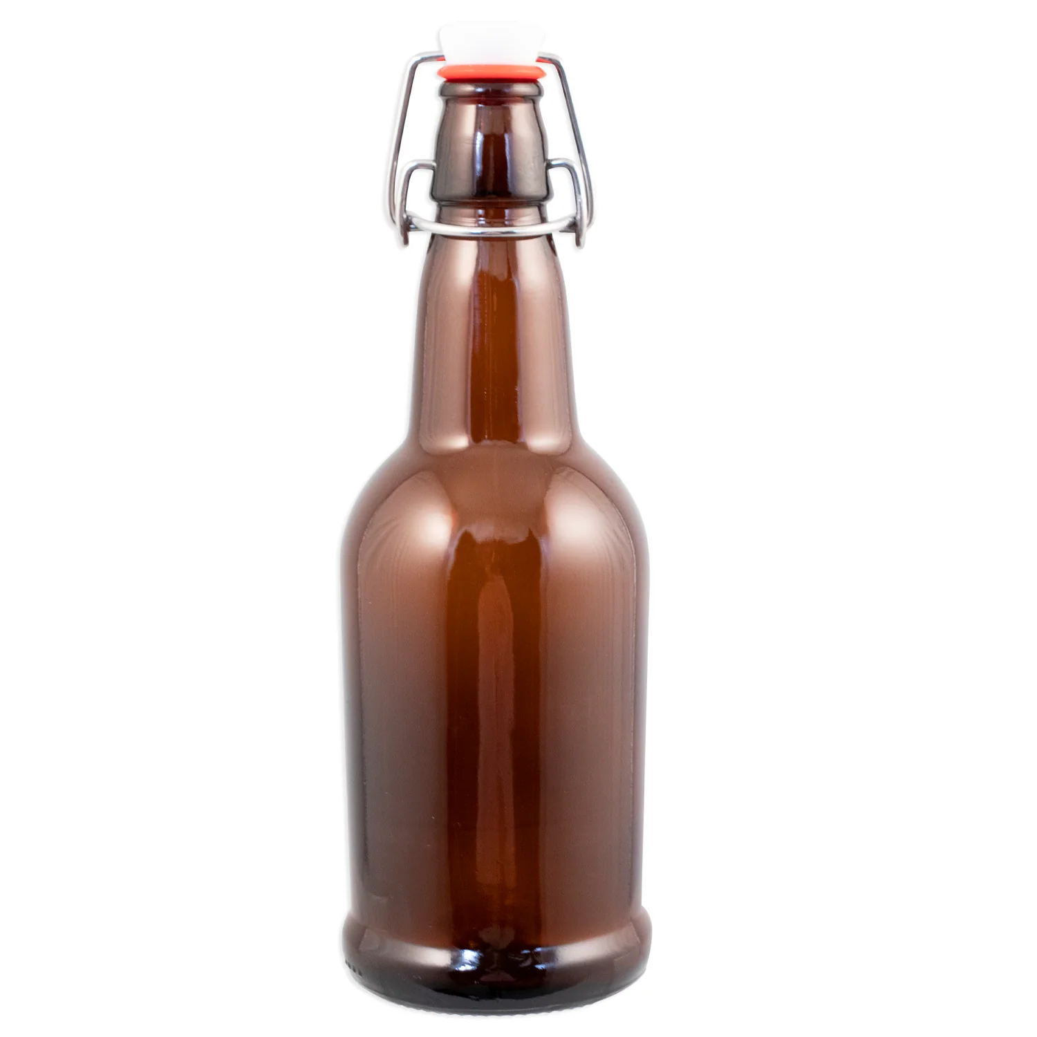 PopTops™ Swing Top Bottles - 16 oz Amber - 2 Cases of 12 (Qty 24) - FREE SHIPPING!!! - Image 2