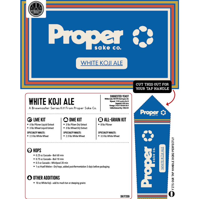 Proper Sake Co. White Koji Ale | 5 Gallon Beer Recipe Kit | Extract - Image 3