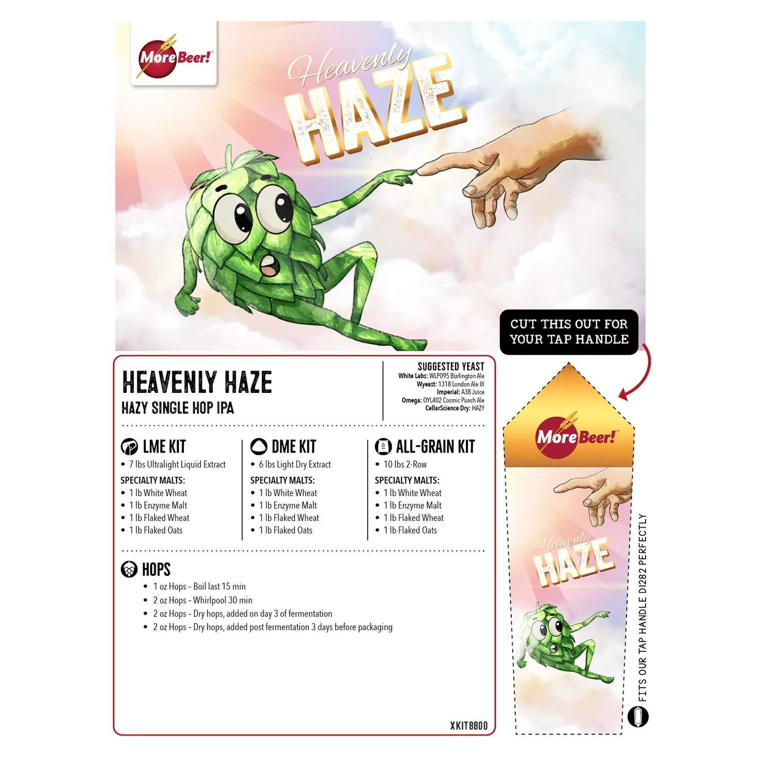Riwaka™ Heavenly Haze Single Hop Hazy IPA | 5 Gallon Beer Recipe Kit | Extract - Image 3