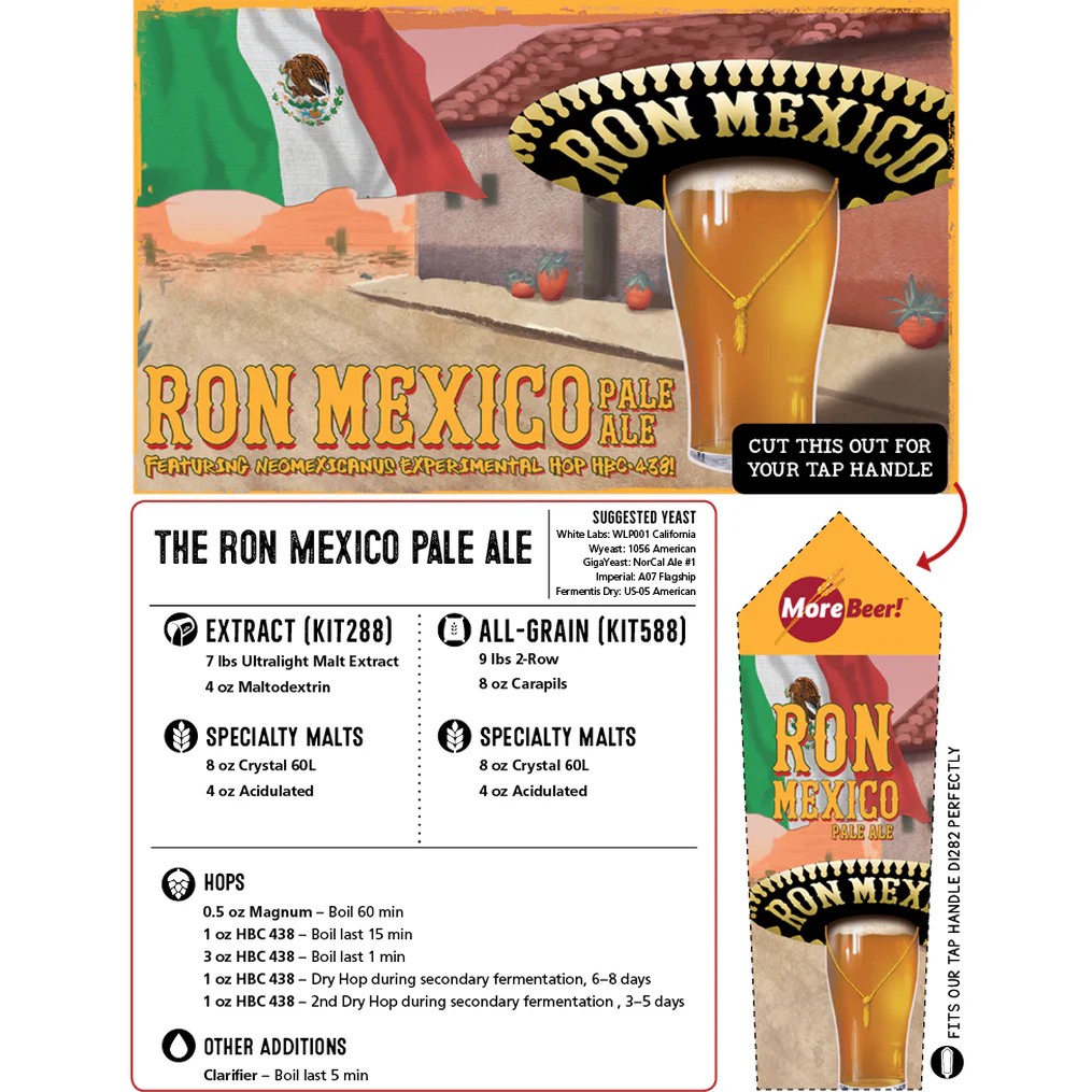 Ron Mexico Pale Ale | 5 Gallon Beer Recipe Kit | All-Grain - Image 3