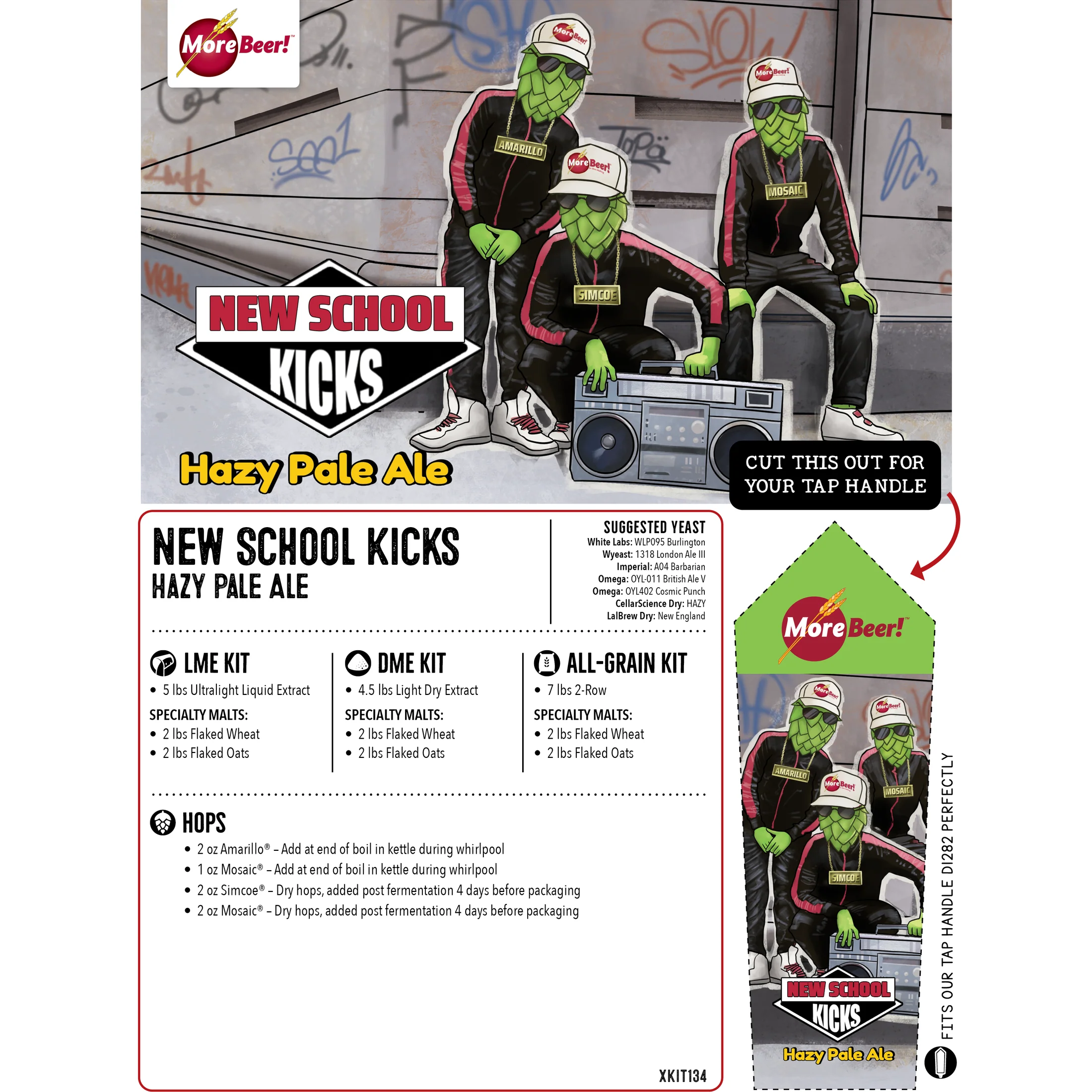 New School Kicks Hazy Pale Ale | 5 Gallon Beer Recipe Kit | Extract - Image 3