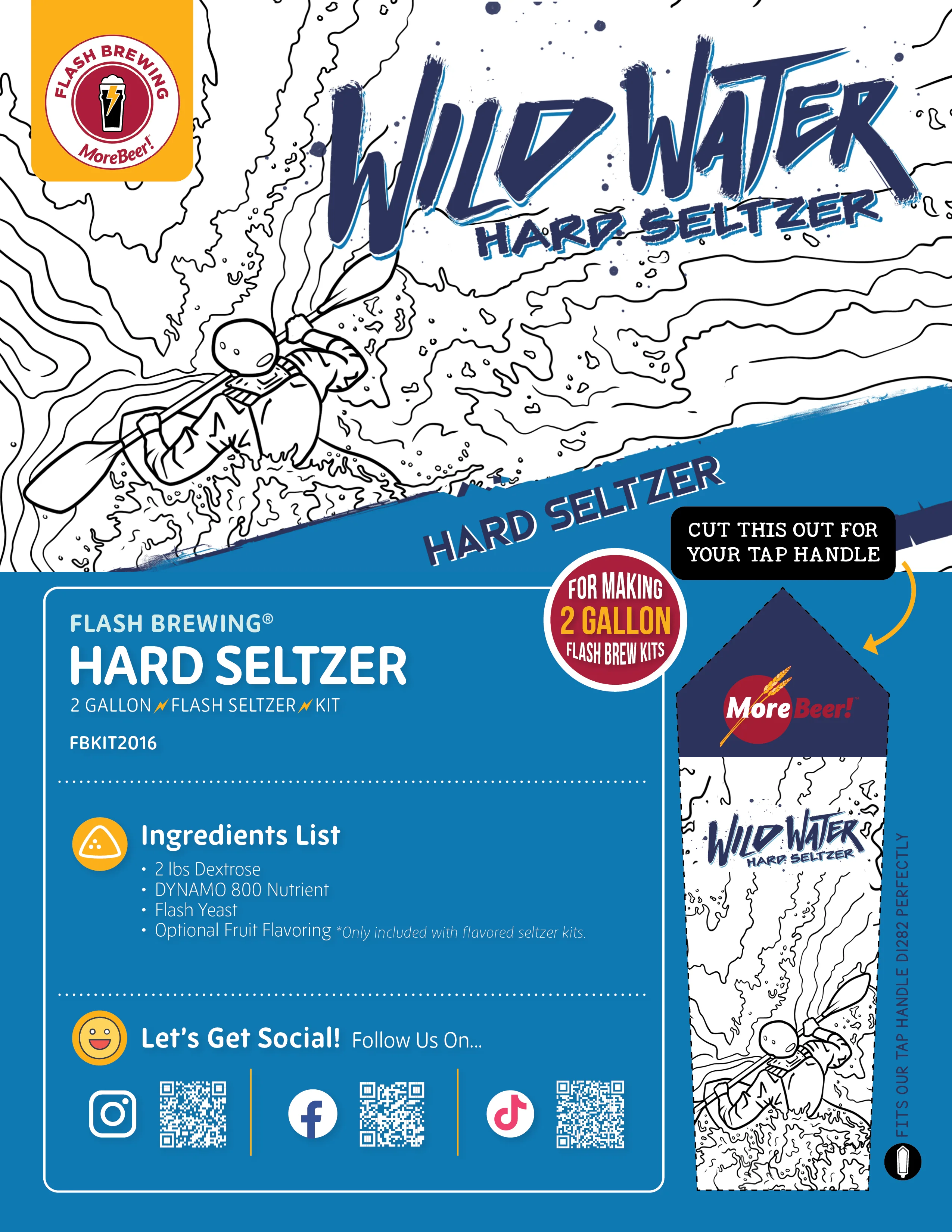 Flash Brewing® | Wild Water Classic Hard Seltzer | 2 Gallon Recipe Kit | Just Mix & Ferment - Image 3