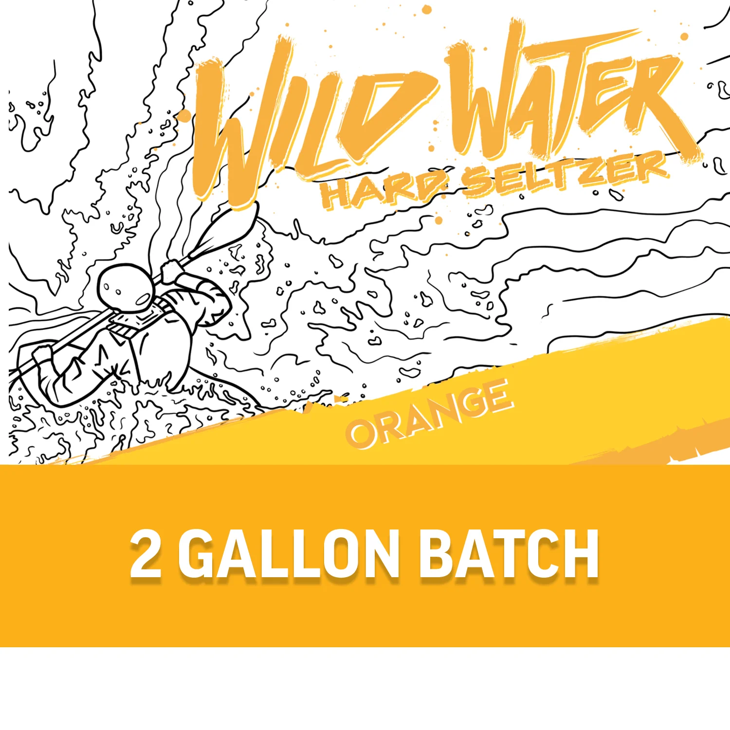 Flash Brewing® | Wild Water Orange Hard Seltzer | 2 Gallon Recipe Kit | Just Mix & Ferment