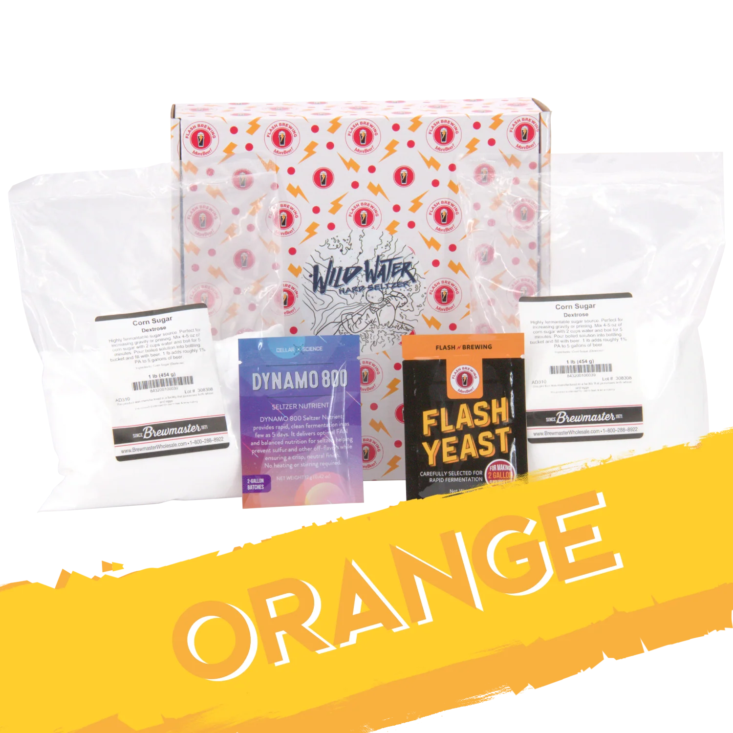 Flash Brewing® | Wild Water Orange Hard Seltzer | 2 Gallon Recipe Kit | Just Mix & Ferment - Image 2
