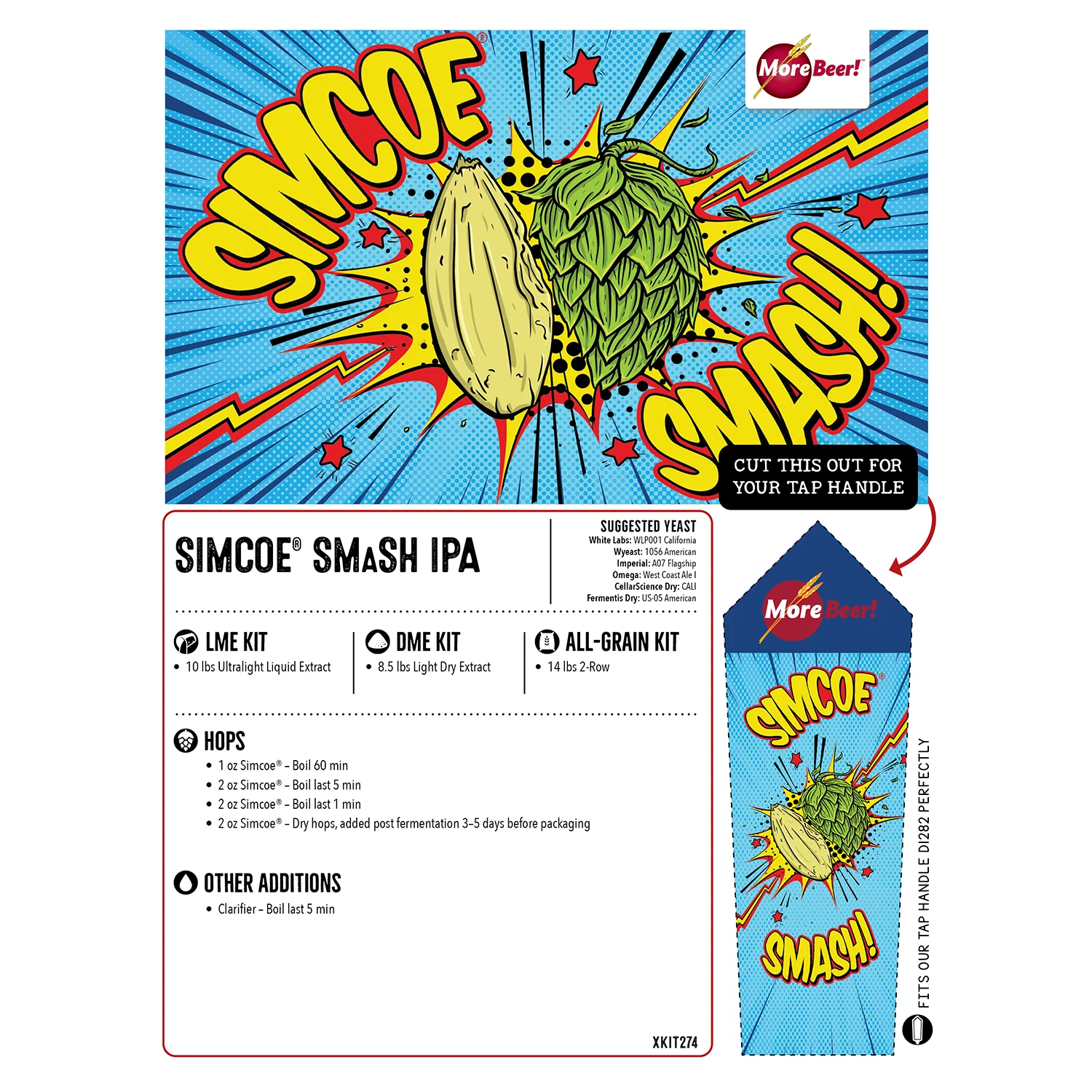 Simcoe® SMaSH IPA | 5 Gallon Beer Recipe Kit | Extract - Image 3