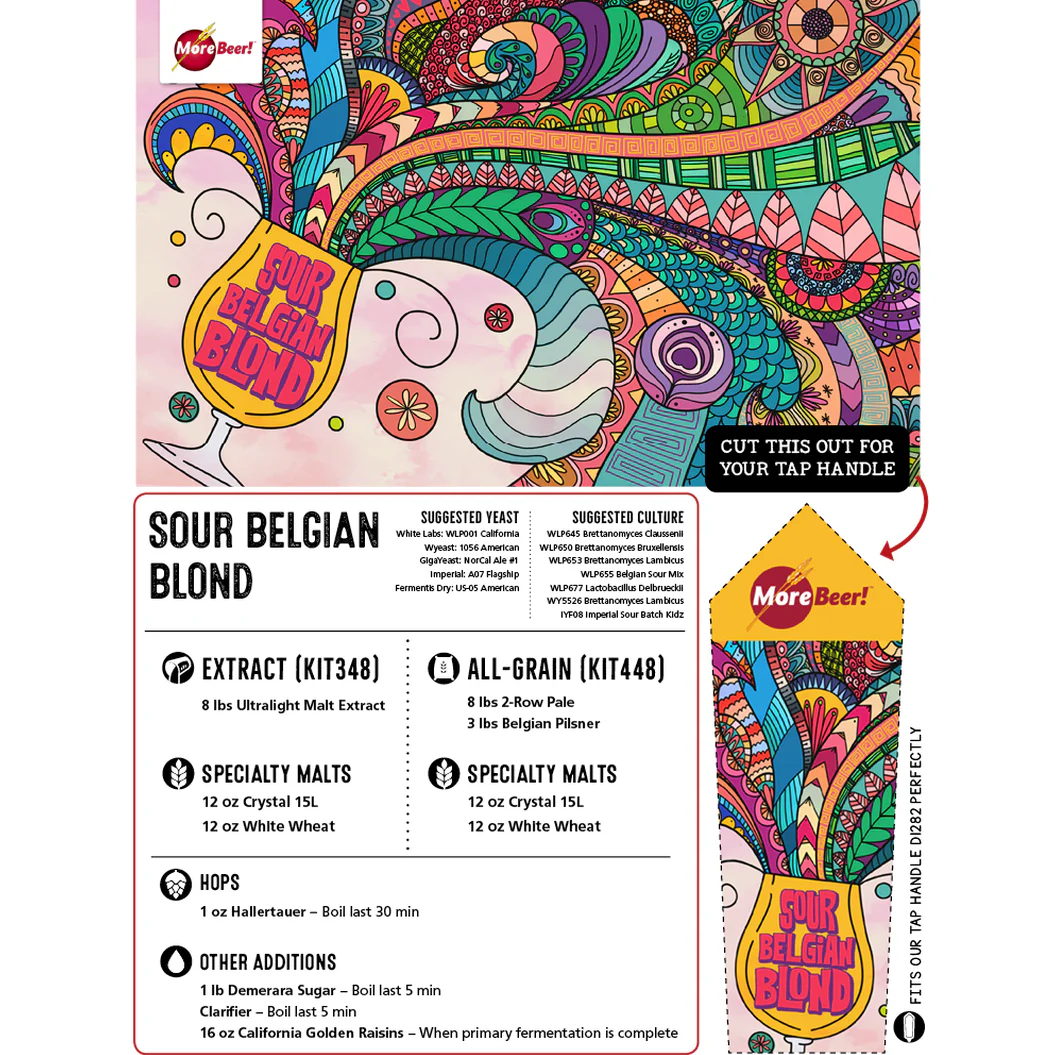Sour Belgian Blonde | 5 Gallon Beer Recipe Kit | All-Grain - Image 3