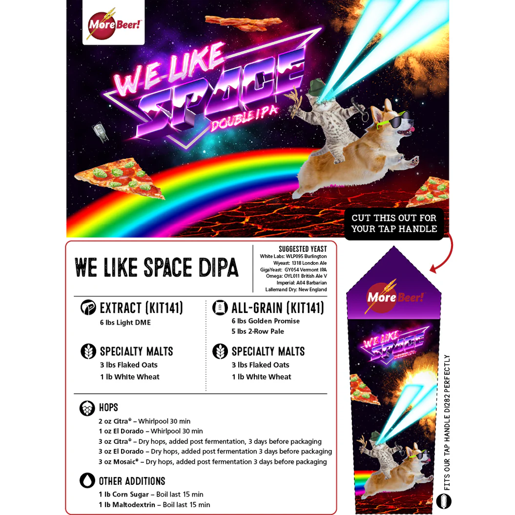 We Like Space Hazy DIPA | 5 Gallon Beer Recipe Kit | All-Grain - Image 2