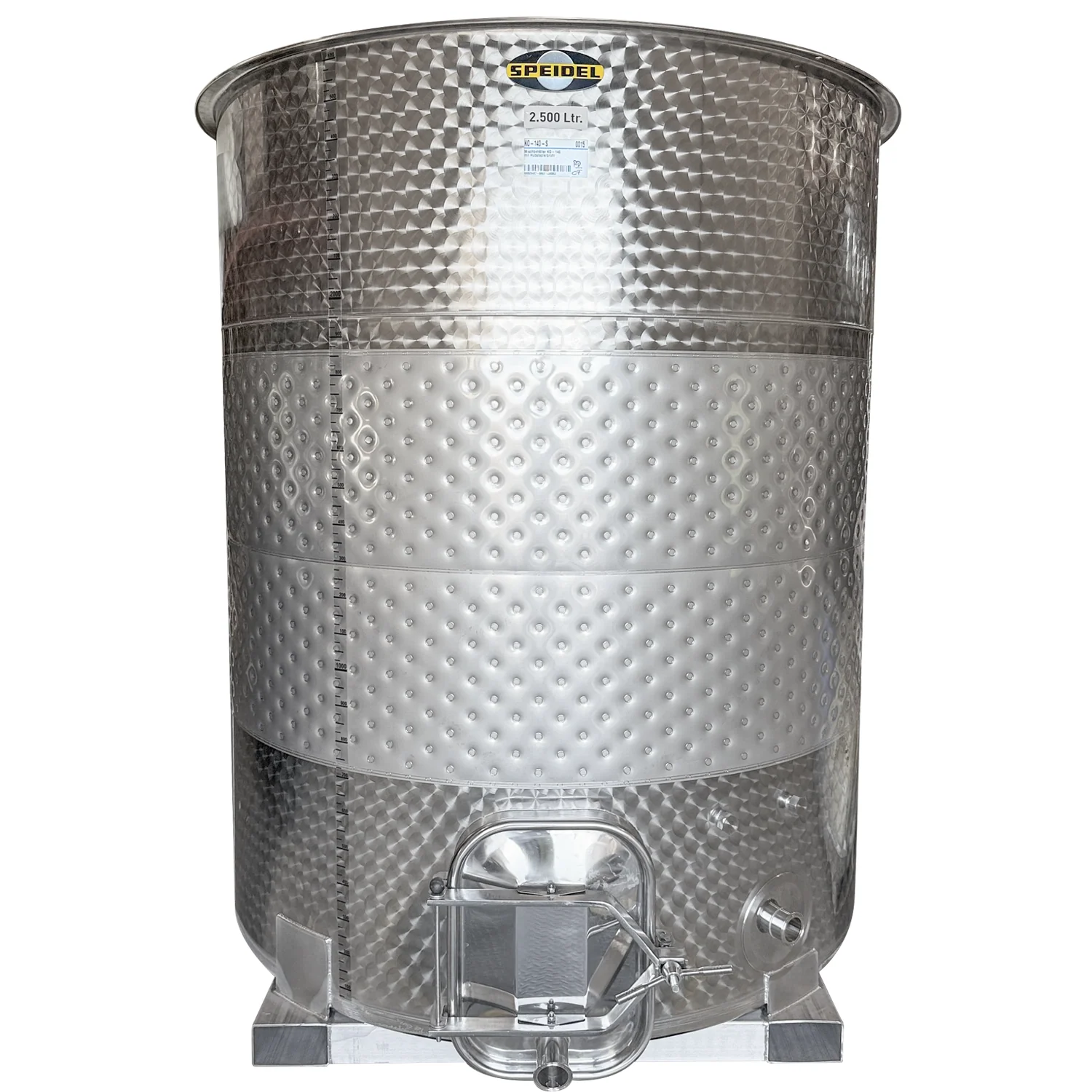 Speidel Red Wine Fermentation Tank | 2 Tons | 1600L/422G | Tippable | Built-in Must Screen