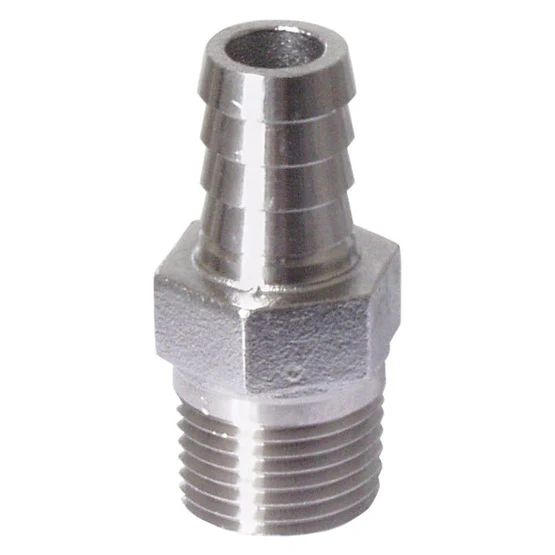 Stainless Barb - 1/2 in. MPT x 5/8 in. Barb (3/8 in. ID)