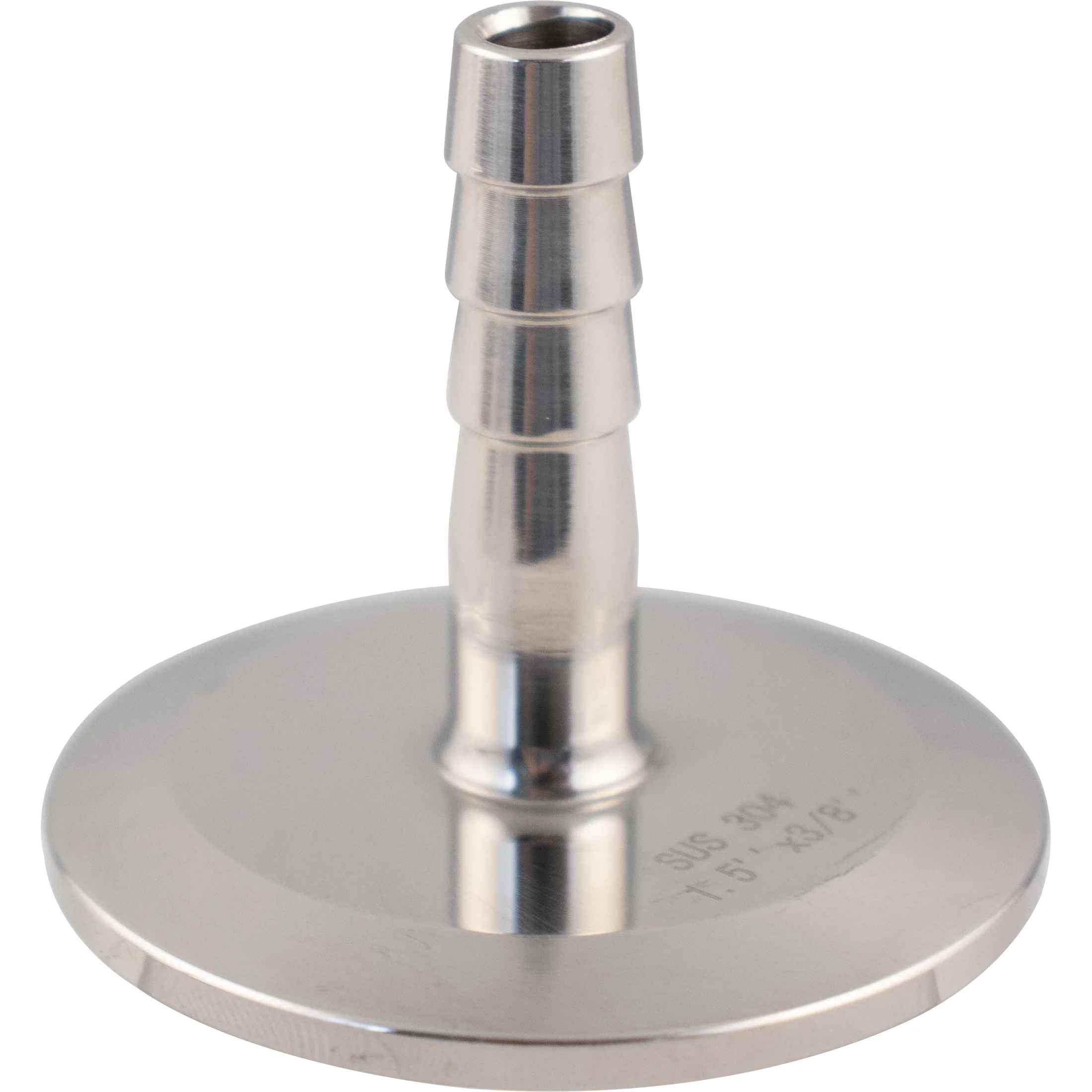 Stainless Tri-Clamp Barb - 3/8 in. x 1.5 in. T.C.