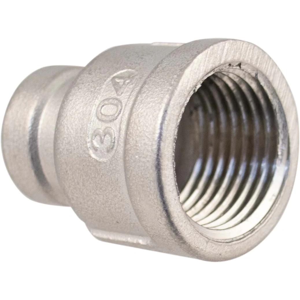 Stainless Coupler - 1/2 in. BSPP x 1/4 in. BSPP - Image 2