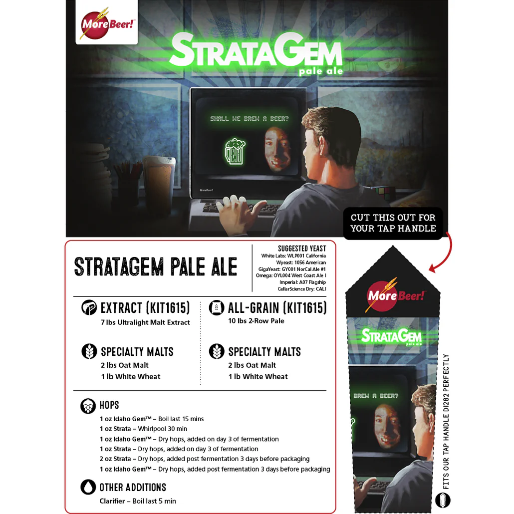 StrataGem DDH Pale Ale | 5 Gallon Beer Recipe Kit | Extract - Image 3