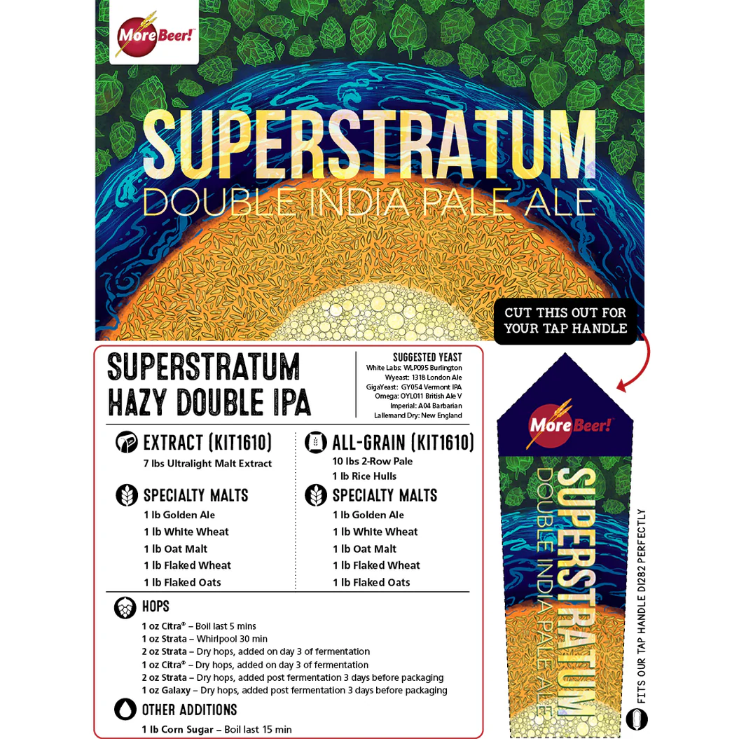 SuperStratum Hazy Double Strata IPA | 5 Gallon Beer Recipe Kit | Extract - Image 3
