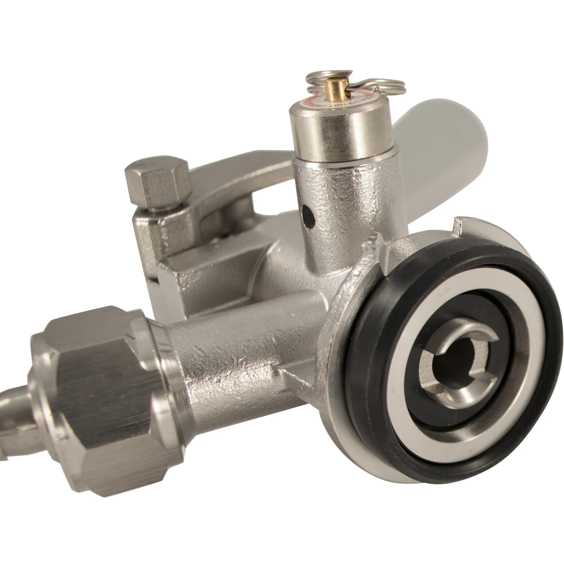 Taprite D-Style Keg Coupler | Sanke Keg Beer Tap | Stainless Steel Body & Probe | PRV | Gas Barb Included - Image 3