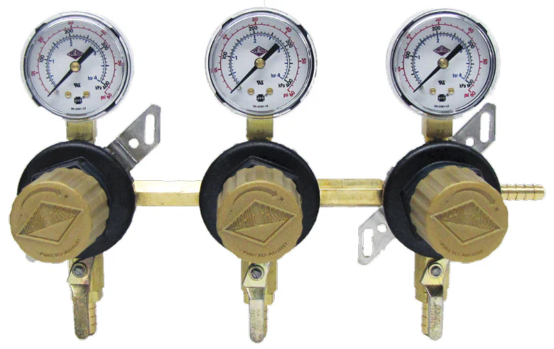 Taprite Secondary Regulator | 3 Way | Wall Bracket for Easy Mounting | 5/16" Barb