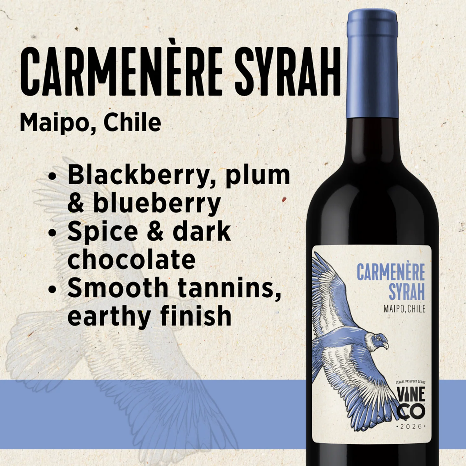 Tinto Fuego Carmenère Syrah Wine Making Kit | VineCo Global Passport Series™ 2026 | While Supplies Last! - Image 2