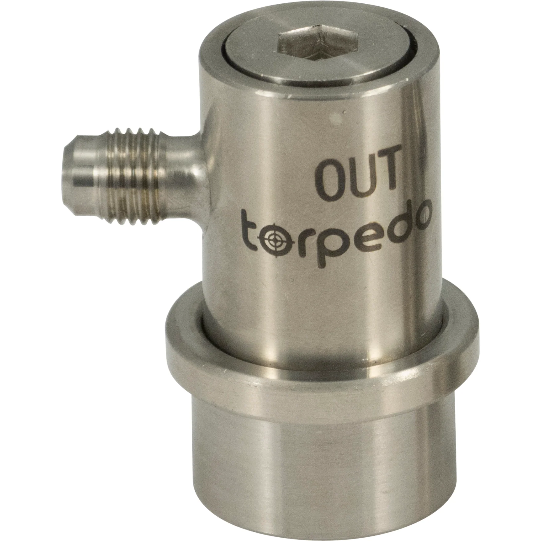 Torpedo Keg Ball Lock Quick Disconnect (QD) | Beverage Out | Stainless Steel | Flared