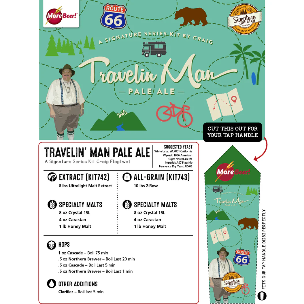Travelin Man Pale Ale by Craig | 5 Gallon Beer Recipe Kit | Extract - Image 3