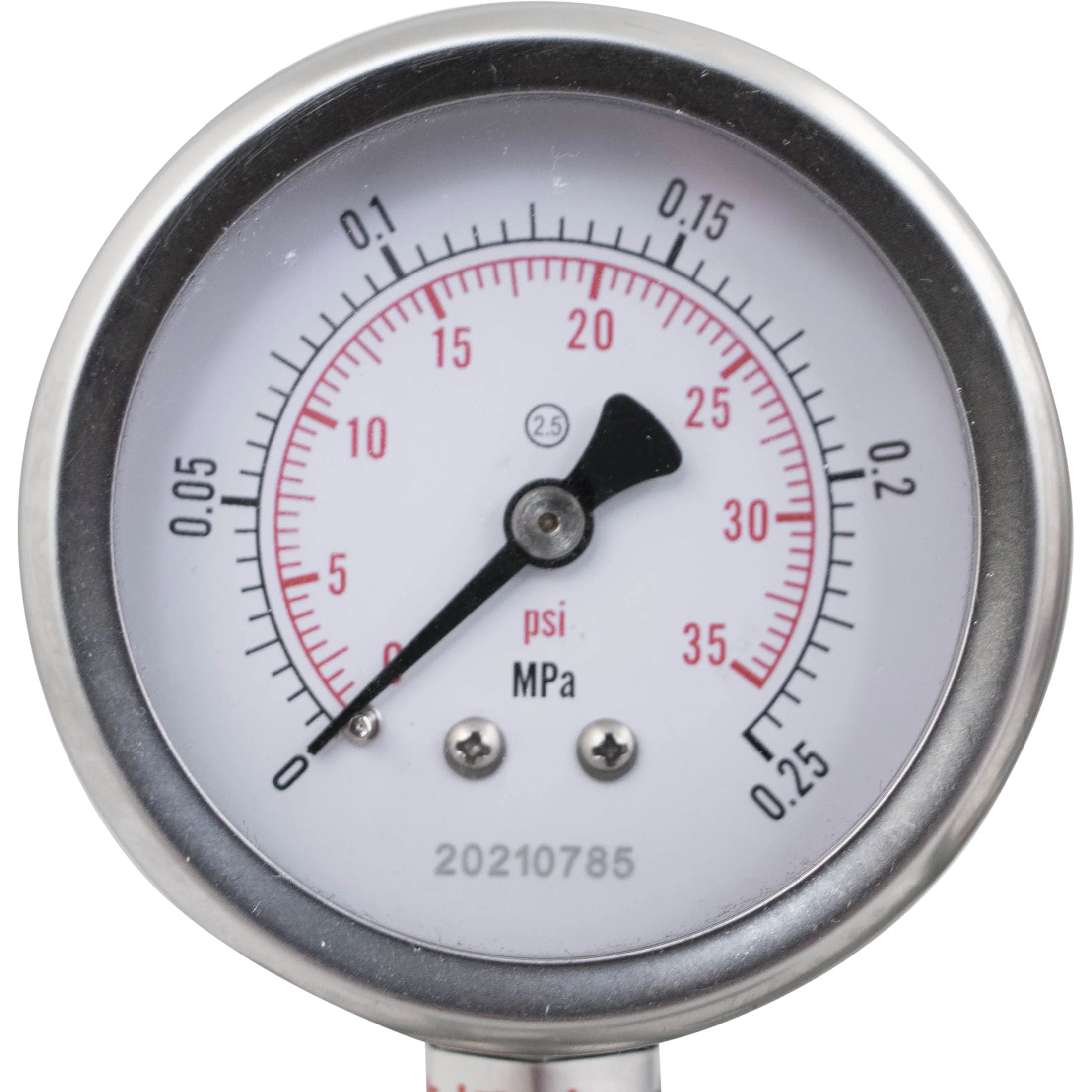 Tri-Clamp Spunding Valve | Integrated Pressure Gauge | Scaled Spunding Valve | Polycarbonate Liquid Cylinder | 2.2 BAR | 0-32 PSI | 1.5" T.C. | Stainless Steel - Image 5