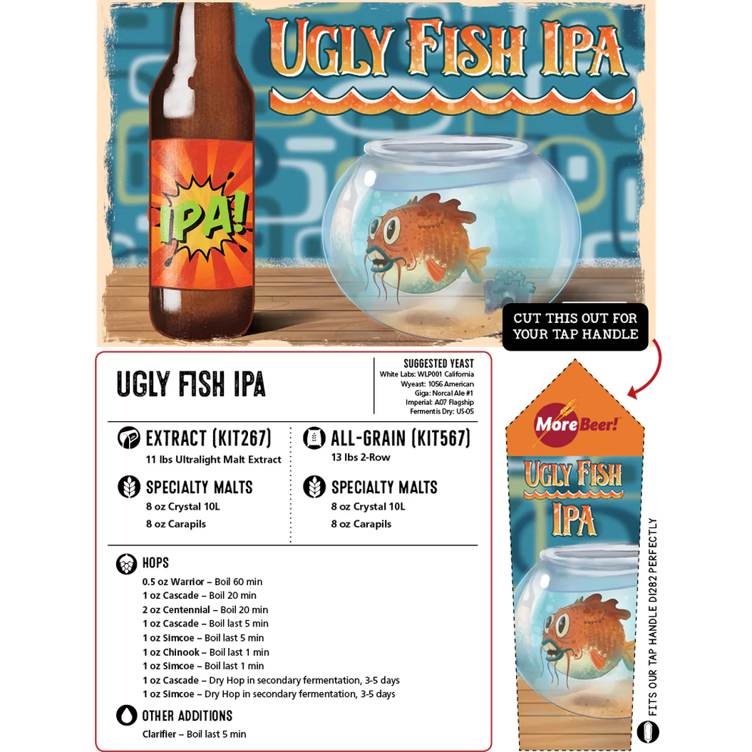 Ugly Fish IPA | Ballast Point Sculpin® Clone | 5 Gallon Beer Recipe Kit | All-Grain - Image 3