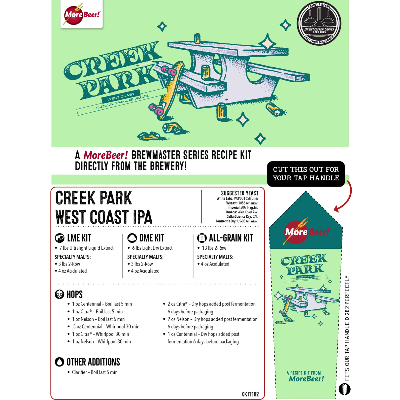 Wondrous Brewing Company Creek Park West Coast IPA | 5 Gallon Beer Recipe Kit | All-Grain - Image 3