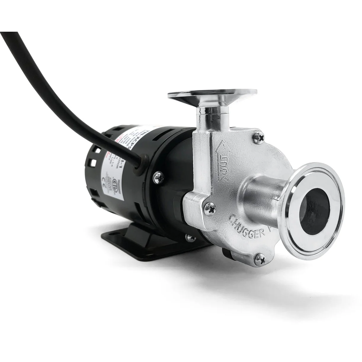 X-Dry Series Tri-Clamp Chugger Pump (Center Inlet) - Stainless Steel
